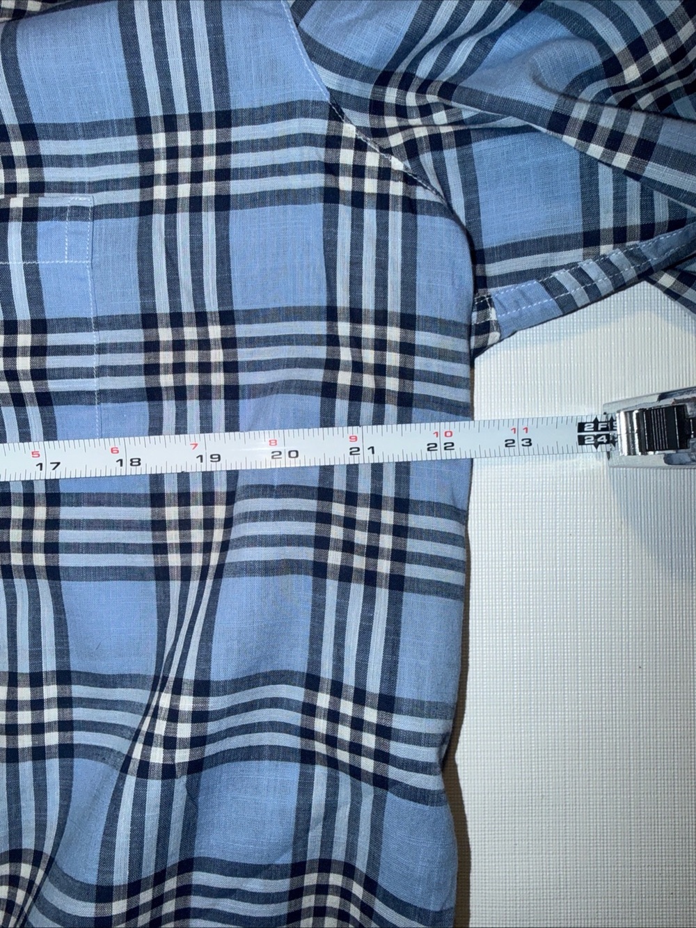 Frank & Eileen Blue Plaid Button-Up Blouse - Picture 8 of 9